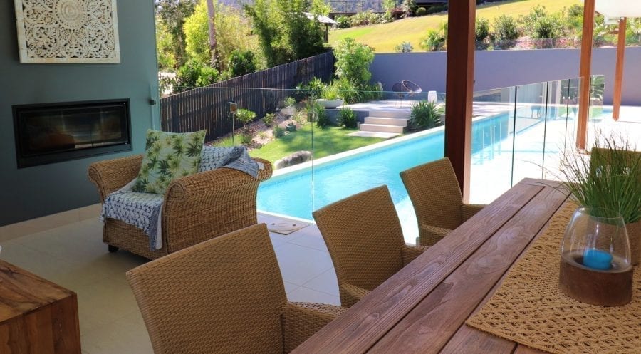 Outdoor Living and Pool Area